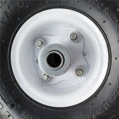 350 4 White Rim Sack Barrow Wheel 10 بوصة عجلات مطاطية لعربة اليد للعربات