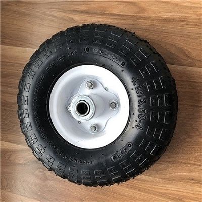 350 4 White Rim Sack Barrow Wheel 10 بوصة عجلات مطاطية لعربة اليد للعربات