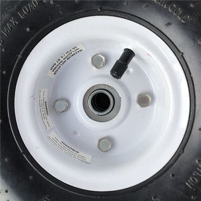 350 4 White Rim Sack Barrow Wheel 10 بوصة عجلات مطاطية لعربة اليد للعربات