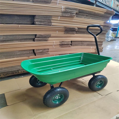 75L 4 Wheel Garden Dump Cart حديقة قلابة عربة مع إطارات هوائية