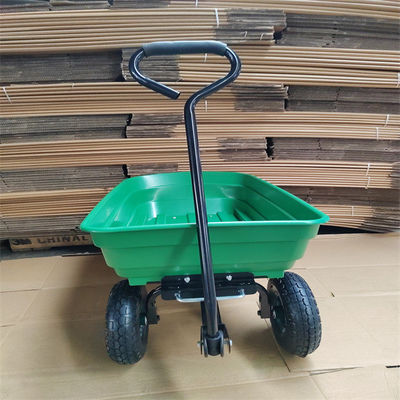 75L 4 Wheel Garden Dump Cart حديقة قلابة عربة مع إطارات هوائية