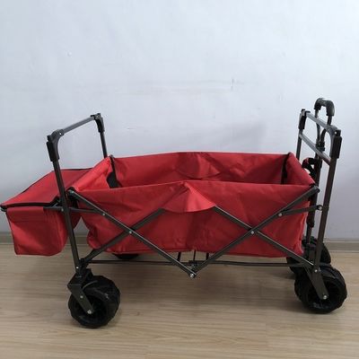 قماش PVC عربة كبيرة قابلة للطي عربة محمولة مع غطاء أحمر