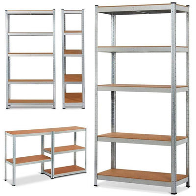 900 * 450 * 1800 Boltless Storage Rack 5 Tiers Heavy Duty Boltless Shelving System Garage