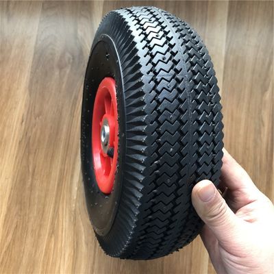 350-4 10 بوصة عجلات مطاطية صلبة حافة بلاستيكية