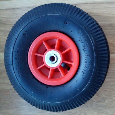 350-4 10 بوصة عجلات مطاطية صلبة حافة بلاستيكية
