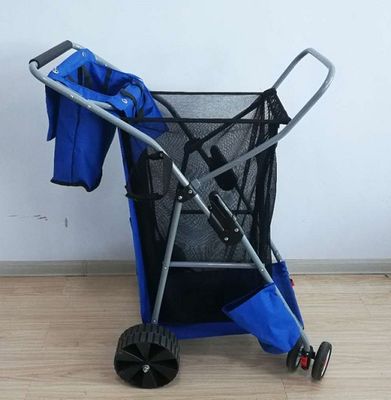 عربة صيد قابلة للطي من قماش أكسفورد 600D مع عجلة كبيرة