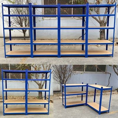 MDF Boltless Heavy Duty رفوف 5 طبقات تخزين المرآب رفوف معدنية