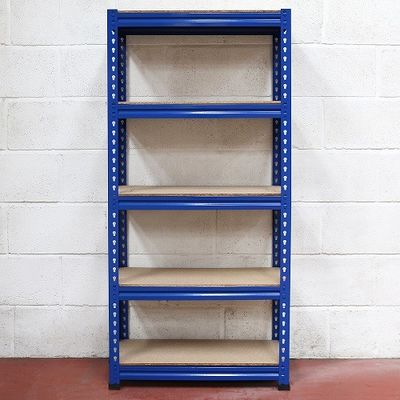 Boltless 5 Tier Metal Shelf Home Storage وحدة زرقاء