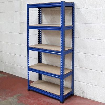 Boltless 5 Tier Metal Shelf Home Storage وحدة زرقاء