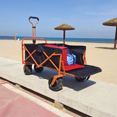 عربة الشاطئ ذات العجلات العريضة القابلة للطي ذات الفتح الخلفي تصميم الأغراض العامة