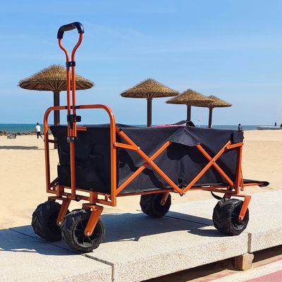 عربة الشاطئ ذات العجلات العريضة القابلة للطي ذات الفتح الخلفي تصميم الأغراض العامة