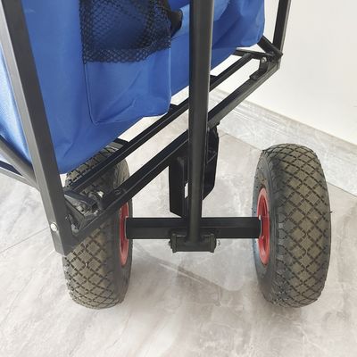 الفولاذ المقاوم للصدأ الإطار عربة قابلة للطي قابلة للطي عجلات الإطارات الهوائية عربة الحديقة المحمولة