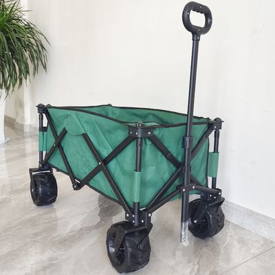 عربة تخييم خارجية 140LB سهلة الحمل بعجلات من البولي يوريثان العريضة قابلة للطي