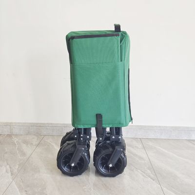 عربة تخييم خارجية 140LB سهلة الحمل بعجلات من البولي يوريثان العريضة قابلة للطي