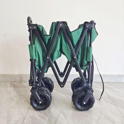 عربة تخييم خارجية 140LB سهلة الحمل بعجلات من البولي يوريثان العريضة قابلة للطي