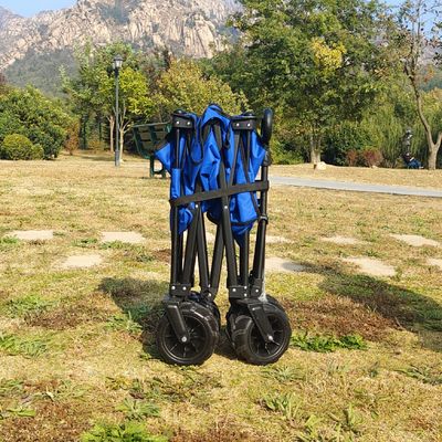 عربة التخييم الثقيلة العربة القابلة للتعديل المقبض العربات اليدوية المطوية مع عجلات PU