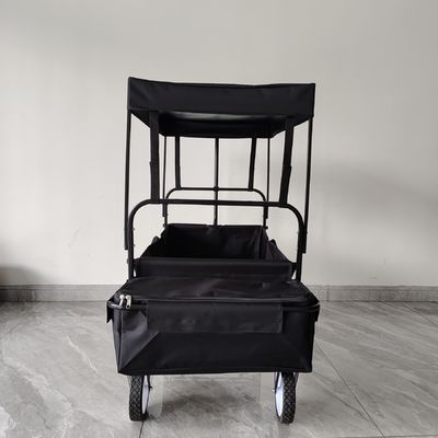 عربة قابلة للطي قابلة للطي مع غطاء قابل للإزالة عربة قابلة للطي مفيدة مع عجلات دوارة 360 درجة